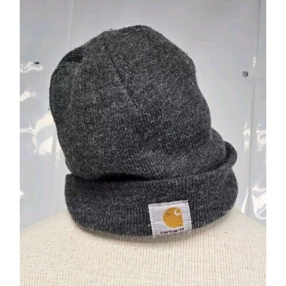 CARHARTT Gray Beanie Hat Winter Ski Snoboard Outdoor Streetwear Skate Indie